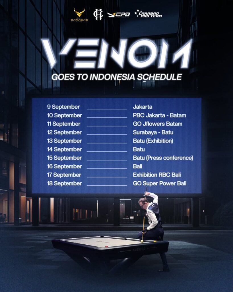 Dalam rangkaian Carabao Tour 2025, Florian akan menyambangi empat kota besar di Indonesia: